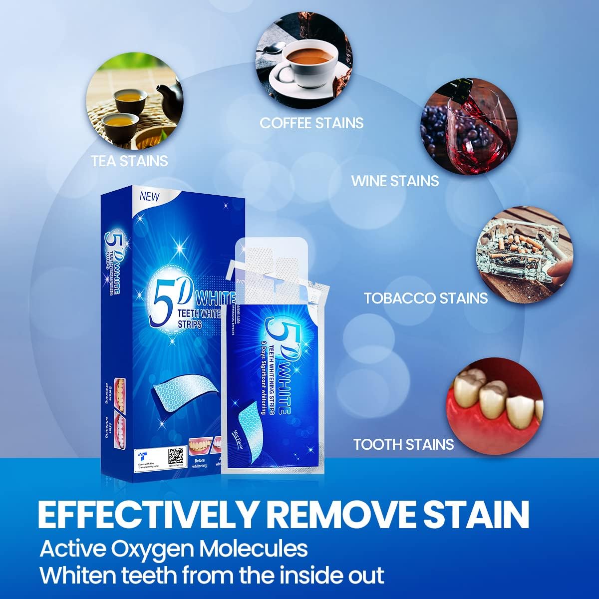 5D Teeth Whitening Strips