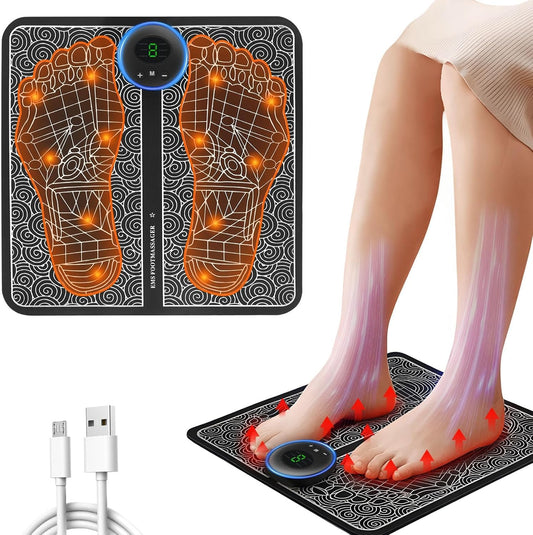 EMS Foot Massager for Pain and Circulation - 6 Modes & 9 Levels