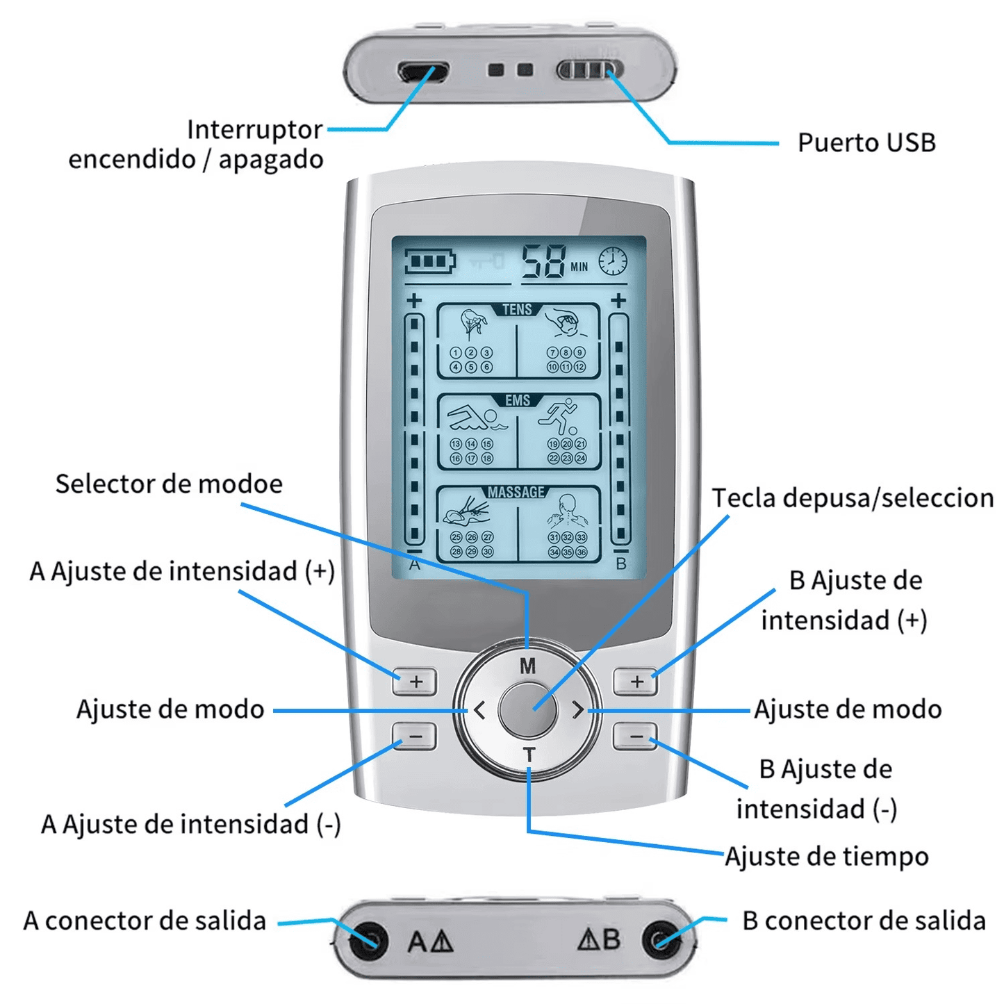 Tens Machine Premium 36 Modes for Effective Pain Relief