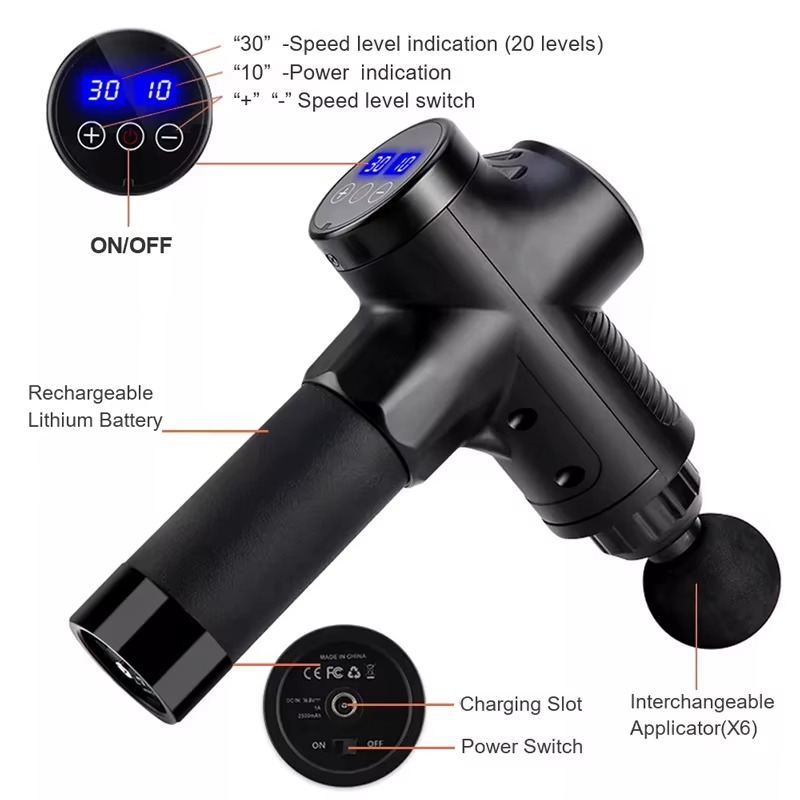Premium Massage Gun - 6 Heads